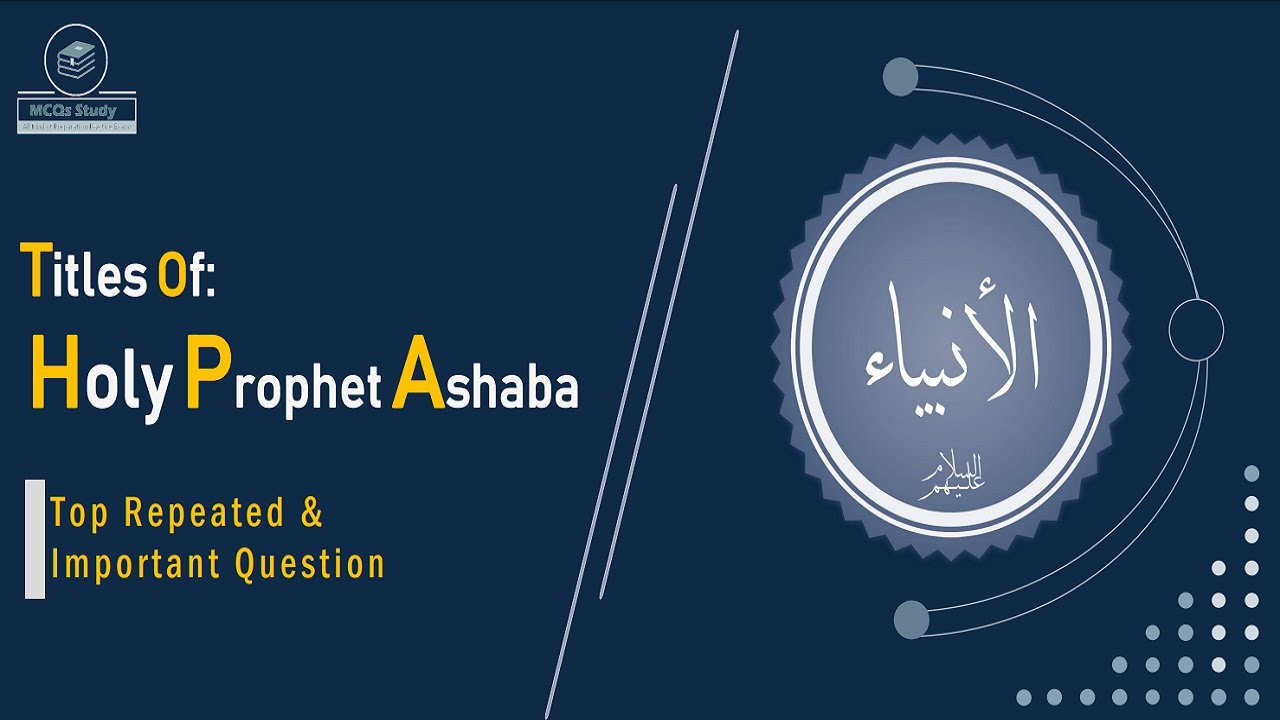 Titles of Holy Prophets | Islamic Studies | Important & Repeated ...