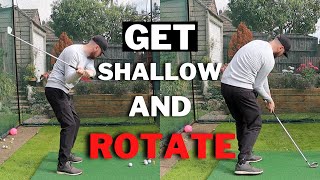 AMAZING Online Lesson Golf Swing Transformation - SHALLOW The Club And ROTATE Effortlessly