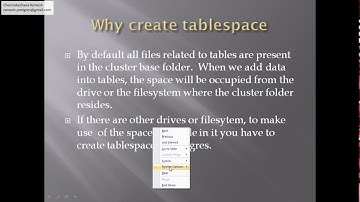 tablespace concept in postgres