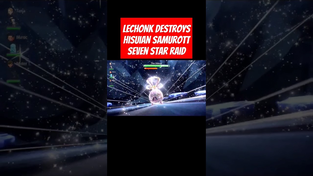 LECHONK destroys Hisuian Samurott 7 star tera raid 