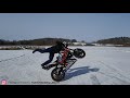 Zimní trénink na ledě - Stunt Riding .- Martin Krátký