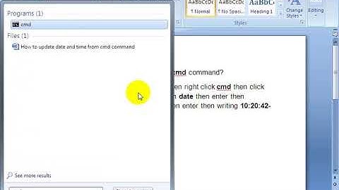 How to Update Date And Time From Cmd Command