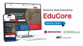 Sistema Web Educativo con WordPress, Elementor y Crocoblock | Academias, Cursos y Formación Online