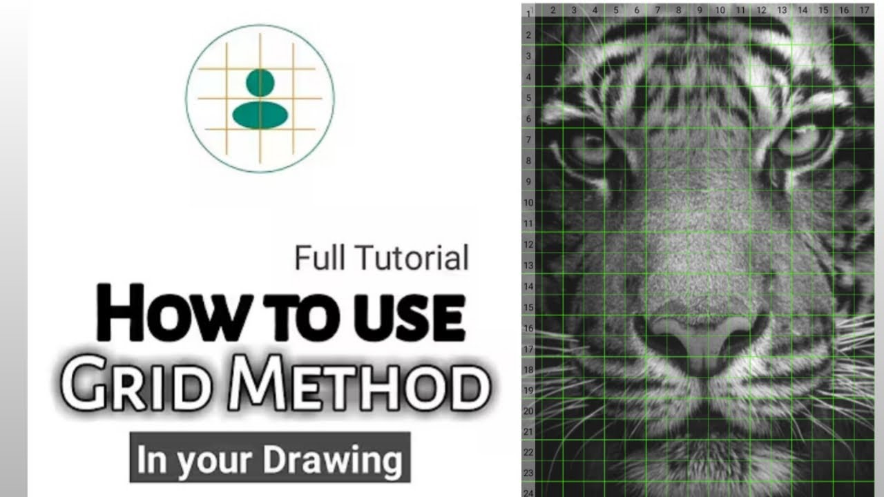 How to use grid app in Telugu | How to draw outline using grid method ...