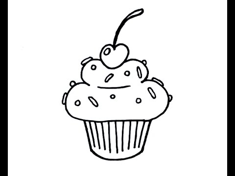 HOW TO DRAW CUPCAKE KAWAII EASY STEP BY STEP - YouTube