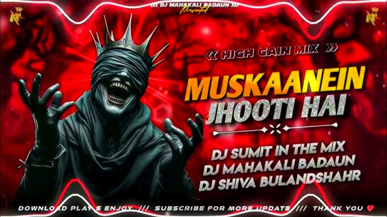 EDM MIX _मुस्काने झूठी है hindi song dj remix song sound check competition song 