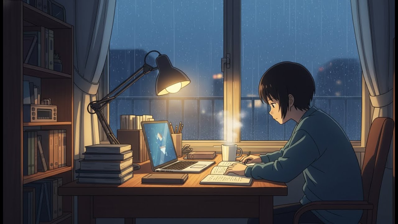 Rainy Night Study – Cozy Lofi Beats for Focus, Relax & Calm Mind. - YouTube