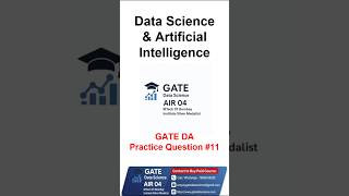 Gate Data Science Practice Questn 11 || #gate2027 #gate2026 #gate #gateexam #gateda #gatedatascience
