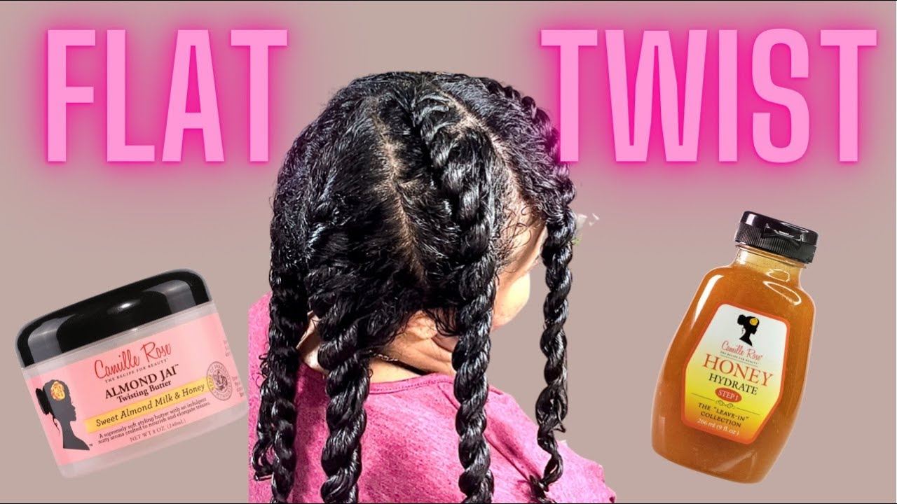 Flat Twist on Natural Hair, Camille Rose Almond Jai Twisting Butter and