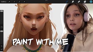 Painting With Default Brushes ♡ PROCREATE APP
