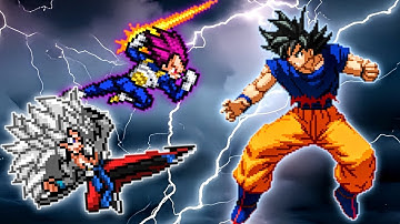 Xeno Goku V2 OP (all form) (New) & Vegeta DBS OP VS Son Goku Ultra Instinct in Jump Force Mugen