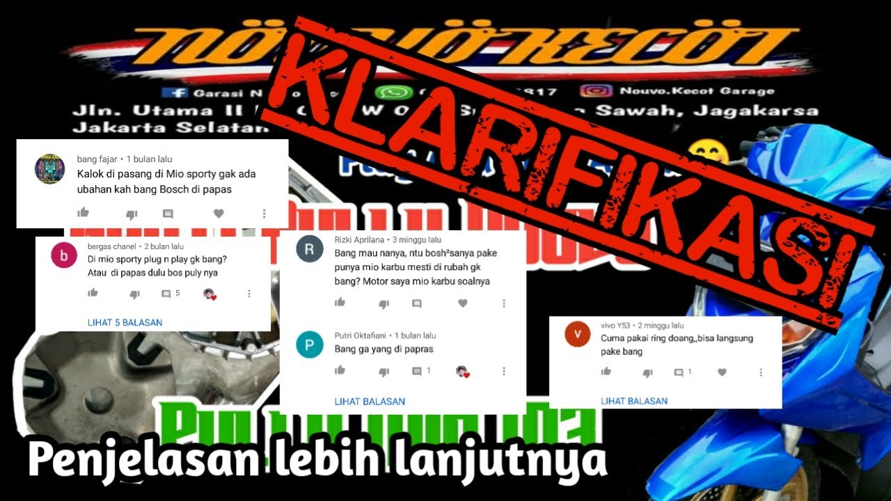 (Klarifikasi) Pemasangan Pully Mio M3 di Nouvo - Plug and Play