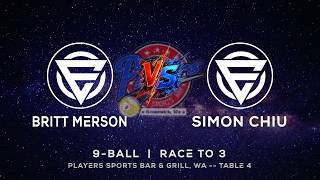 BRITT MERSON vs SIMON CHIU - PLAYERS SPORTS BAR & GRILL - TABLE 4 | EvoSports