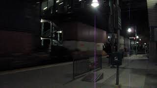 Celebrity BNSF 4606 Westbound Monster Stack Train (W/ Double DPU'S) @Night Thru Riverside, CA USA 10/19/2019 Profile