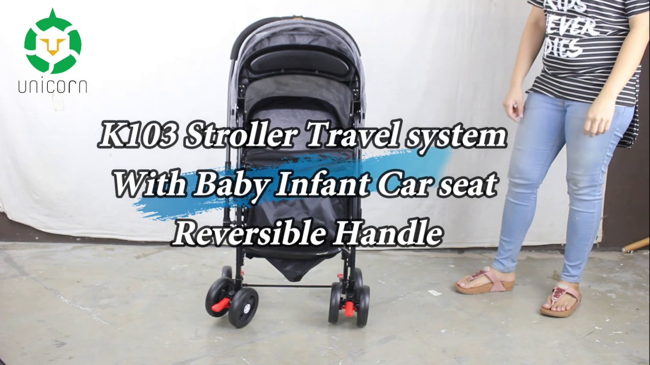 K103 Stroller Travel system With Baby Infant Car seat Reversible Handle