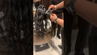 Pressing se curls kese kre #pressing #blowdryhair #curlsforthegirls #beautyparlour #hairstyleideas