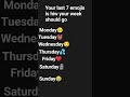 Your last 7 emojis is how your week should go recommended viral likeandsubscribe short