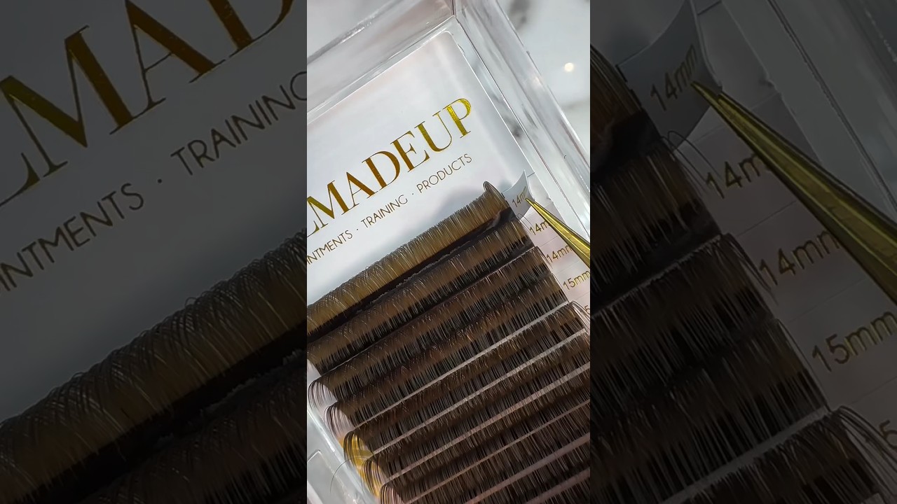 Brown volume set, look how beautiful our new brown lashes are, super easy to fan and apply 🤩 