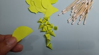 Making Ball With Ear Buds & Paper Cones, Paper Crafts