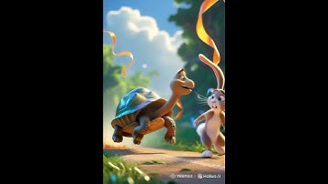 Race Between Turtle and rabbit 😂 #ai #shorts #shortsfeed #youtubeshorts #aicartoon #rabbit