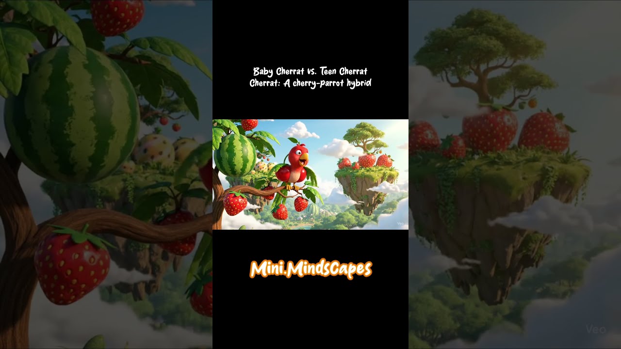 Baby Cherrat Vs Teen CherratCherrat A Cherry Parrot Hybrid Absurd Mini 3D Animation Short