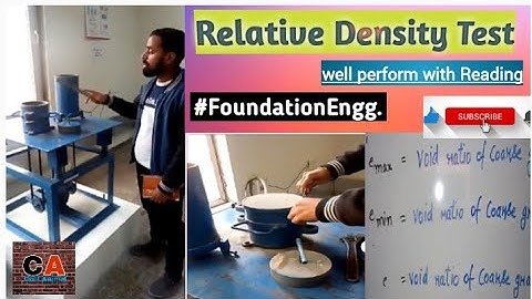 Relative Density Test | Foundation engg.| CIVIL ANIMAL