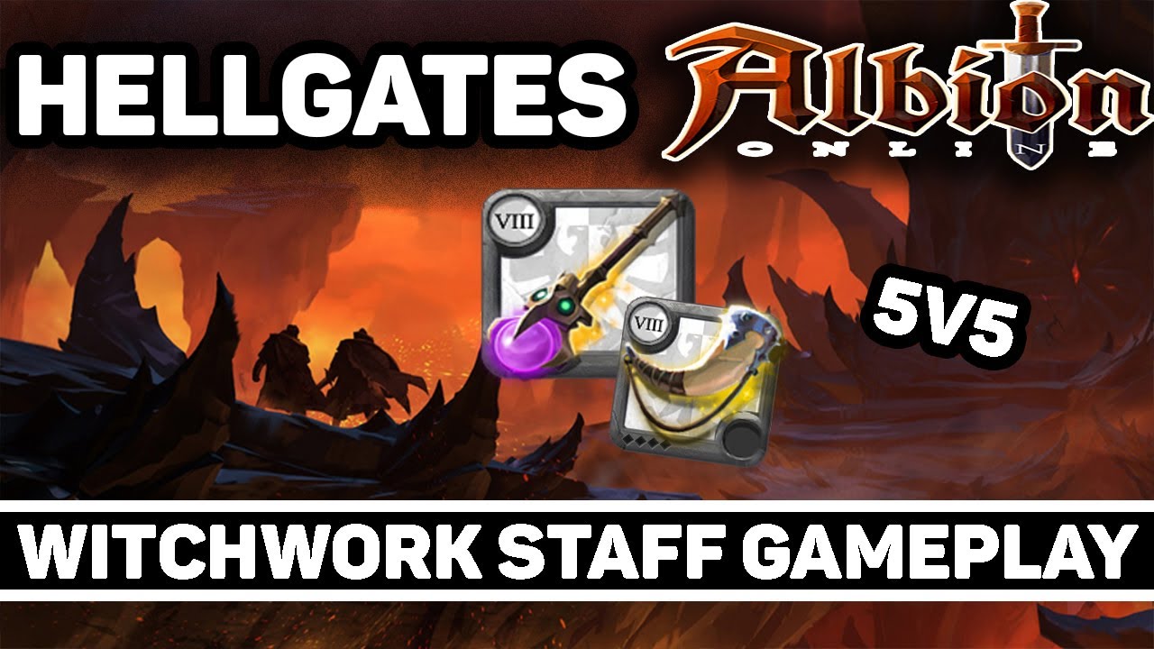 Witchwork Arcane Staff Tank/CC Gameplay - Hellgates 5v5 - Albion Online