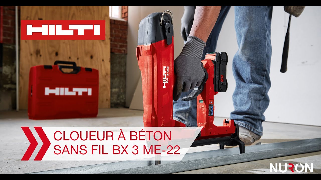 Les avantages du cloueur à béton sans fil BX 3 ME-22 Nuron de