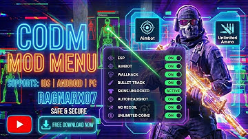 CODM MOD MENU APK COD MOBILE +WALLHACK +AIMBOT + ESP | DOWNLOAD CHEATS NO RECOIL CODM APP