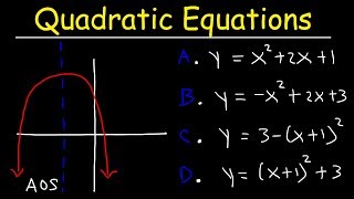 Quadratic Equations Multiple Choice Practice Problems