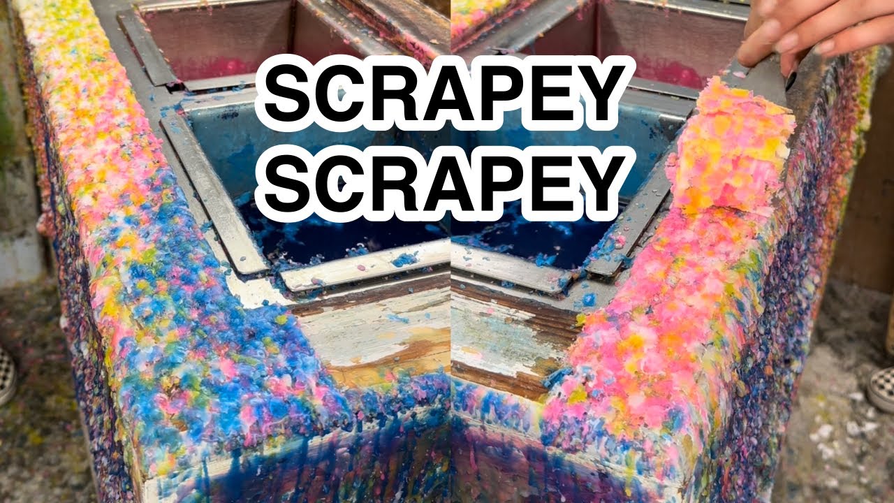 oddly satisfying wax scraping | scrapey scrapey