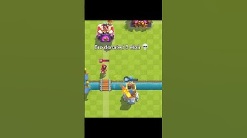 Bro Donated 3 Elixir 💀 #clashroyale