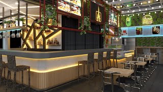 Diseño 3D Restobar Kabuum