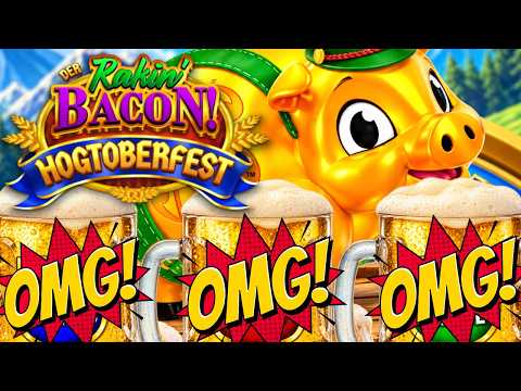 AMAZING! HUGE WIN RUN!! TRIPLE POP!!! 🍺 DER RAKIN’ BACON! HOGTOBERFEST (AGS)