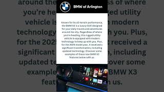 2025 BMW X3 Technology | BMW of Arlington #shorts