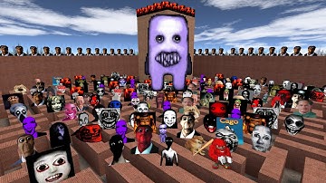 Too Much Nico Nextbots and Nextbots in the Maze | Gmod