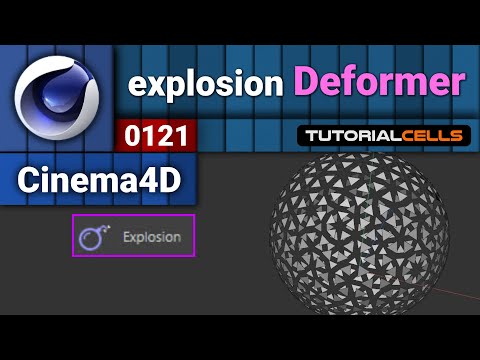 0121. explosion deformer in cinema 4d