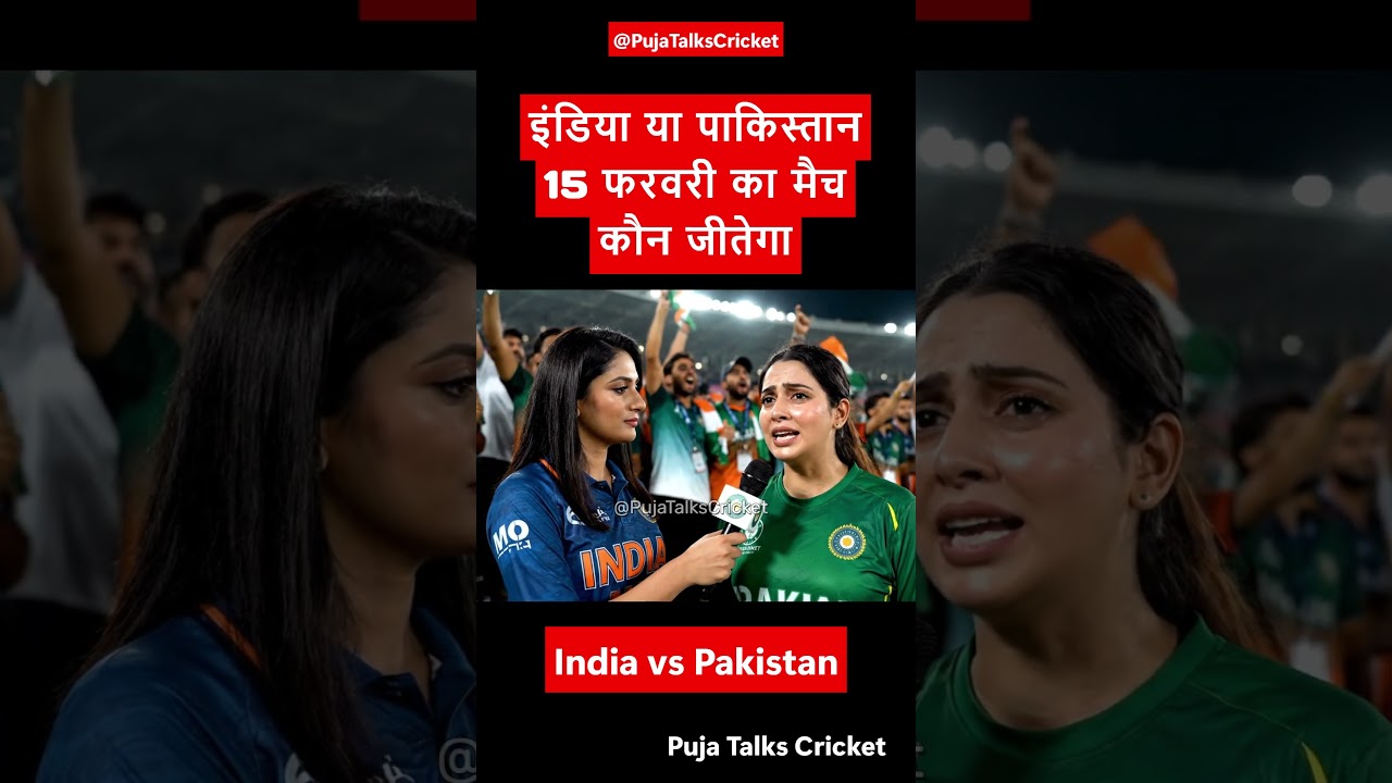 15 Feb IND vs PAK 🏏 Pakistani Woman Says ‘India Bahut Khatarnak Hai!’ 😳