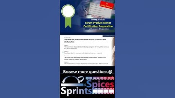 Product Owner Certification Question 448 #agile #scrum #scrumcertification  #scrumpo #pspoquestions