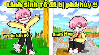 HIHA BẤT NGỜ KHI LÀNG SINH TỐ CHÍNH THỨC BỊ PHÁ HỦY TRONG MINECRAFT*HIHA BUỒN VÌ MẤT LÀNG SINH TỐ 😱😰