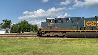 Cool Crew! CSX 3413 Leads Empty Coal  E342-18 W/ Horn Salute & T.Mitchell 8/18/24