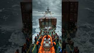 Massive Cargo Ship Starts Sinking During Live Helicopter Coverage 🌊😱#CargoShip  #SeaDisaster