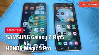 SAMSUNG Galaxy Z Flip 5 vs HONOR Magic 5 Pro SPEED TEST Snapdragon 8 Gen 2