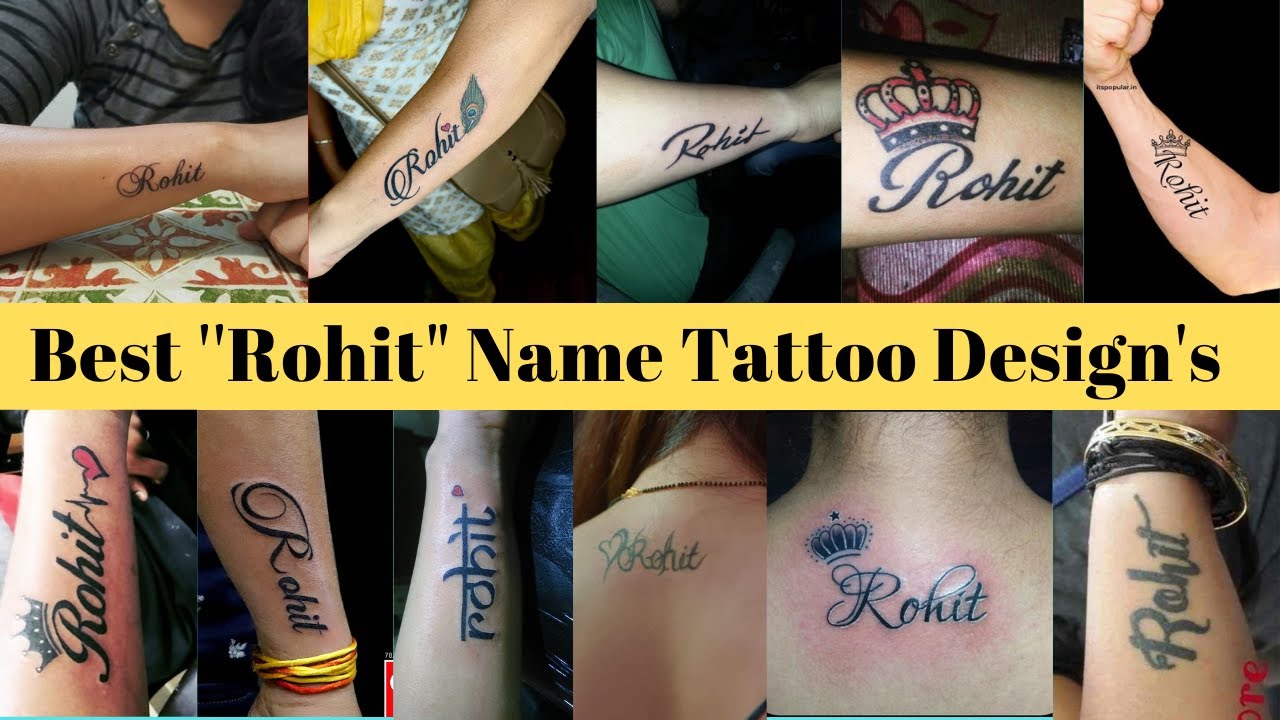 Neeraj Artist on Instagram Rohit Name Permanent Tattoo  rajmehandiart2 rajnails vaishalimakeupartist shubhamlakhanpal24  tattooart love tattoostyle