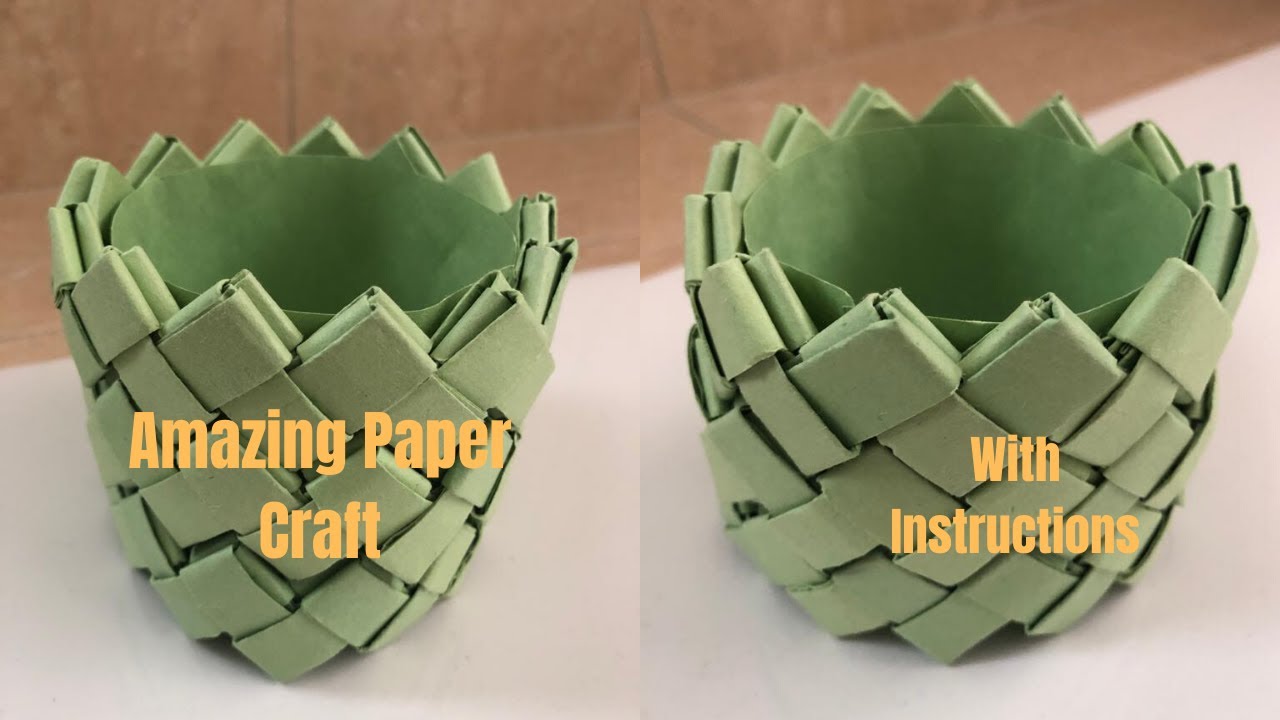 Beautiful Paper Basket- DIY Basket - Paper Craft - Home Decor - YouTube
