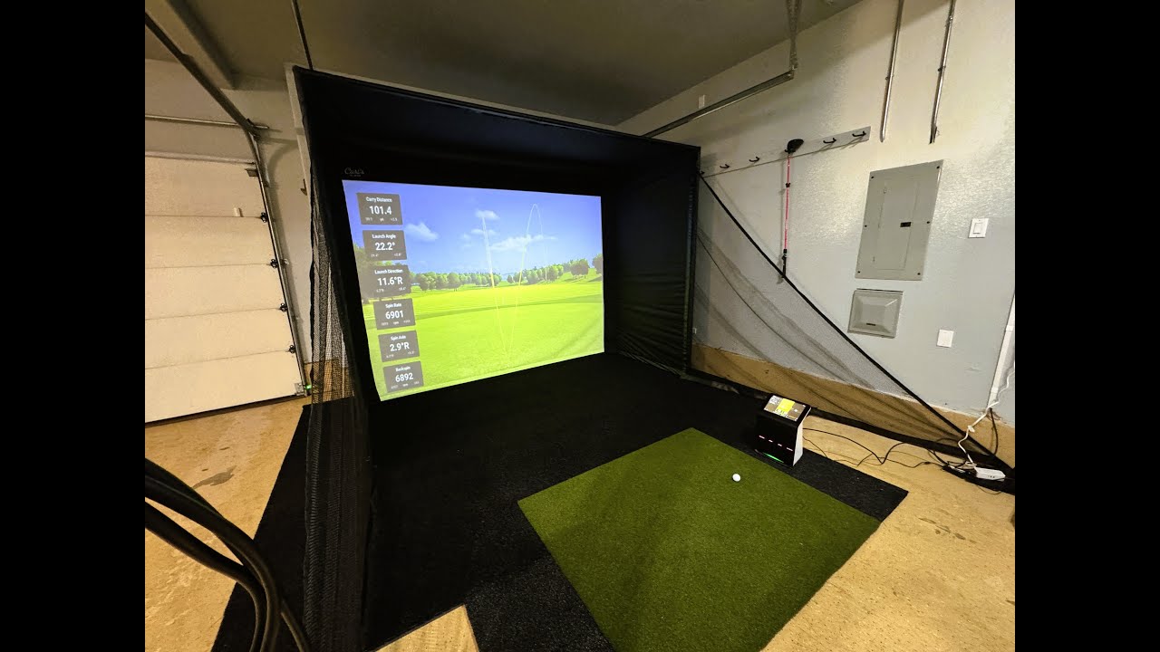 Garage Golf Simulator | West Linn, OR - YouTube