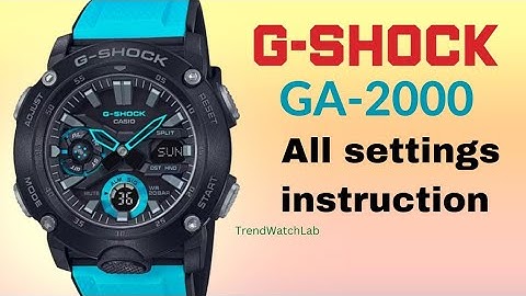 Casio G-Shock GA-2000 (5590) all settings instruction.