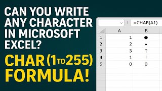 Celebrity Can You Write Any Character in Microsoft Excel  CHAR Function Tutorial 1–255 Profile
