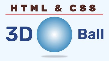 3D ball using html and css | How to make 3D ball in html
