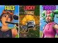 Sniped in the MOUTH! FAILS vs LUCKY vs TROLLS! Fortnite Battle Royale Funny Moments